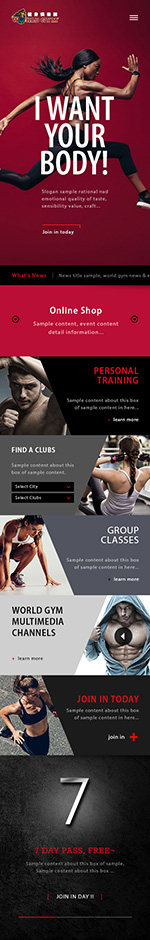 入口網站頁設計 World Gym image